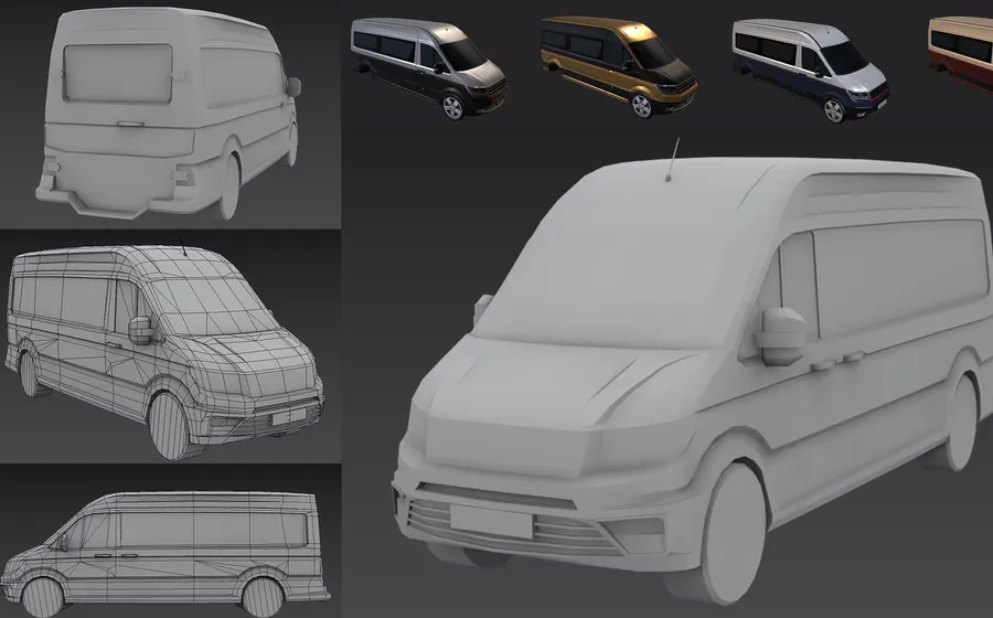 Low-poly vehicle collection