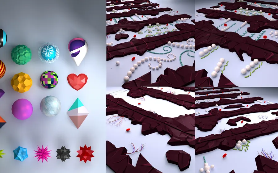 Rolling ball game assets